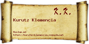 Kurutz Klemencia névjegykártya